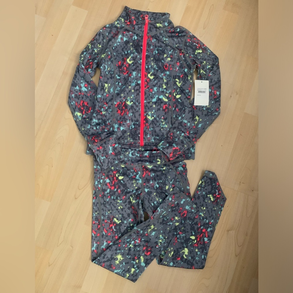 Zella Girl Sports Jacket & Tights Set 8-10 New